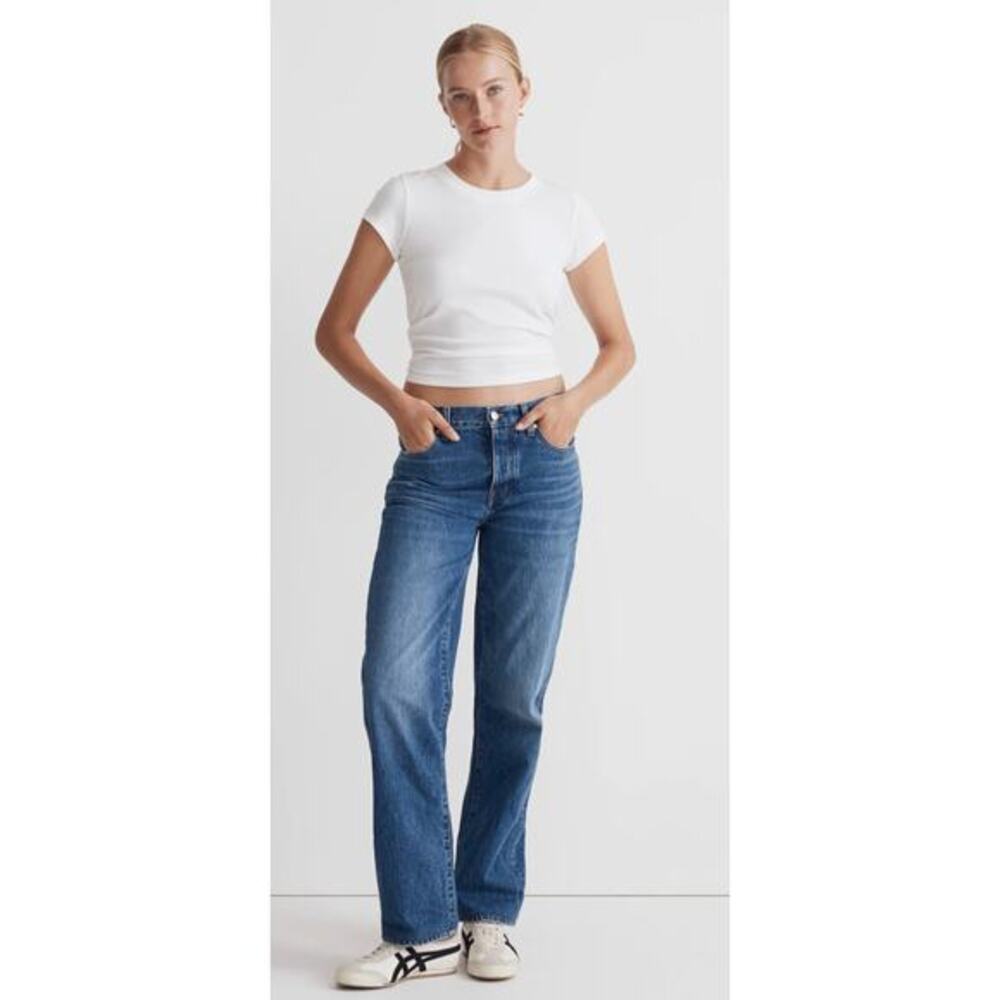 Madewell Low-Slung Straight‎ Jeans Palmina wash Rigid